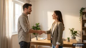 IT-Dienstleister und Unternehmer besiegeln die Zusammenarbeit per Handschlag